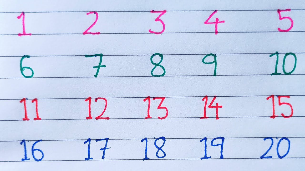 1 to 60 Counting | Kids Counting 1-60 | Calligraphy Video | Number Counting Math 23 #maths #viral 
