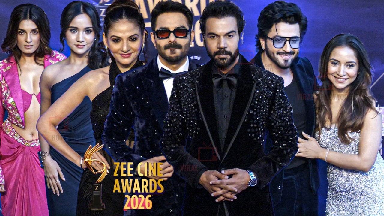 Rajkummar Rao & Aparshakti Khurana Dheeraj Dhoopar With Wife Vinny Arora Shine at 24th Zee Cine Awar
