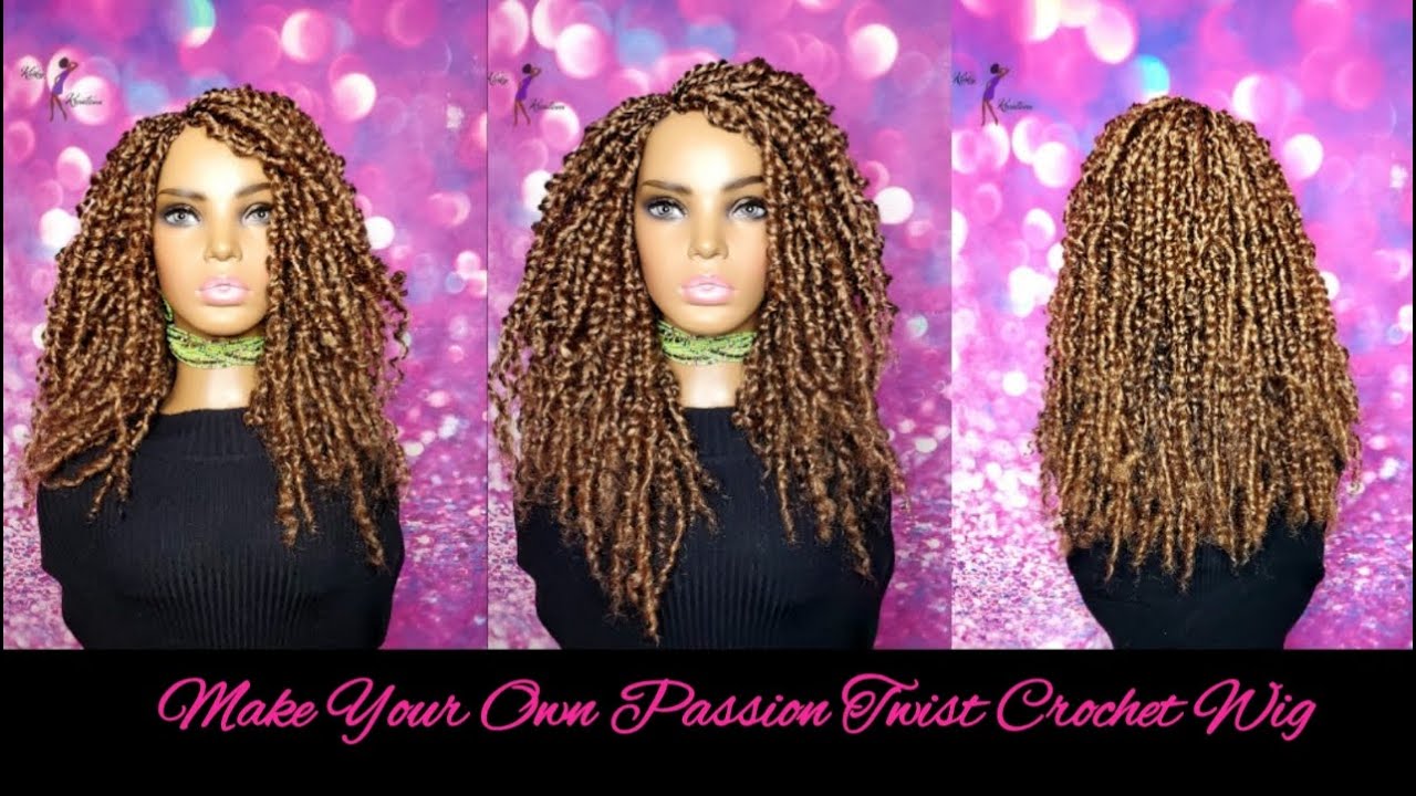 Make Your Own Passion Twist Crochet Wig No Lace Closure| Lynnskinkykreations.com