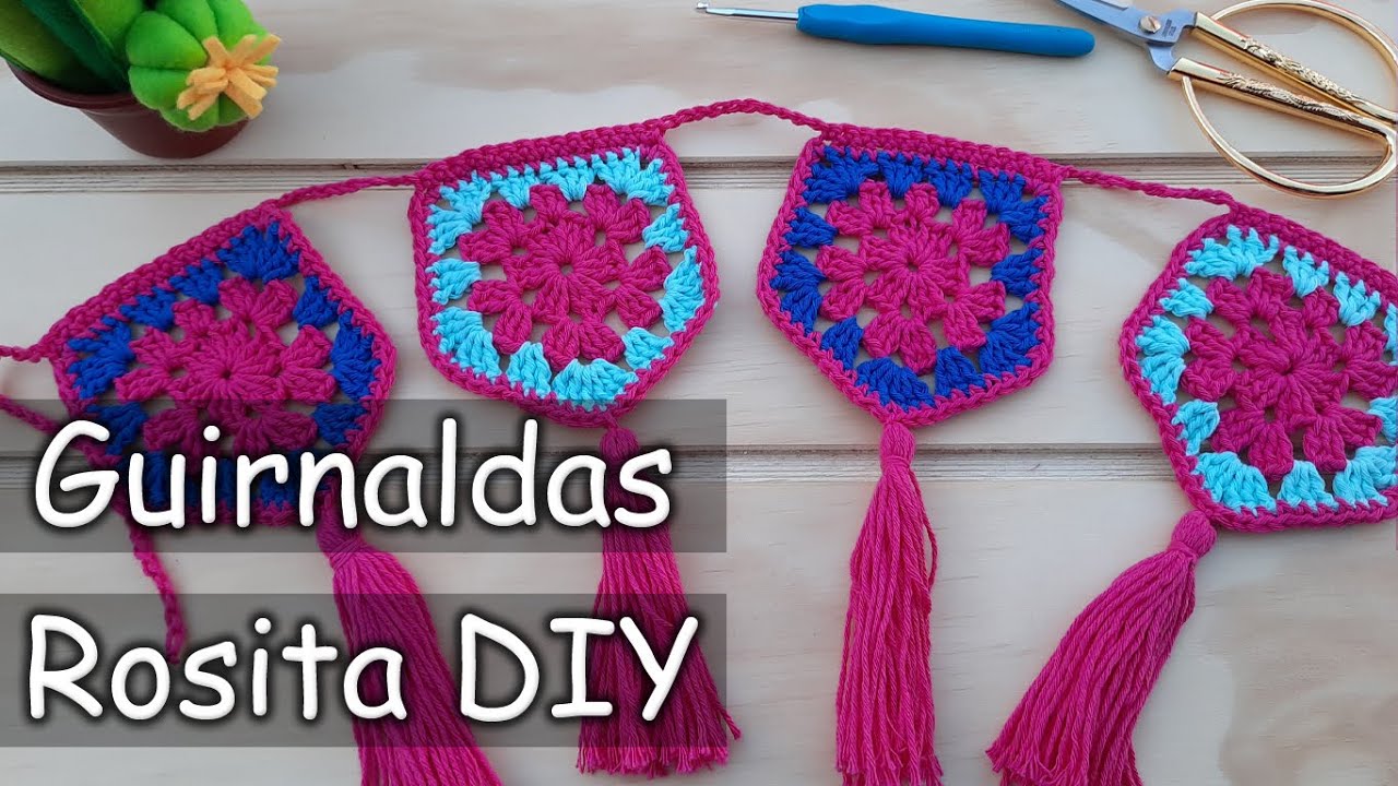 Guirnaldas a Crochet Rosita Diy ❤
