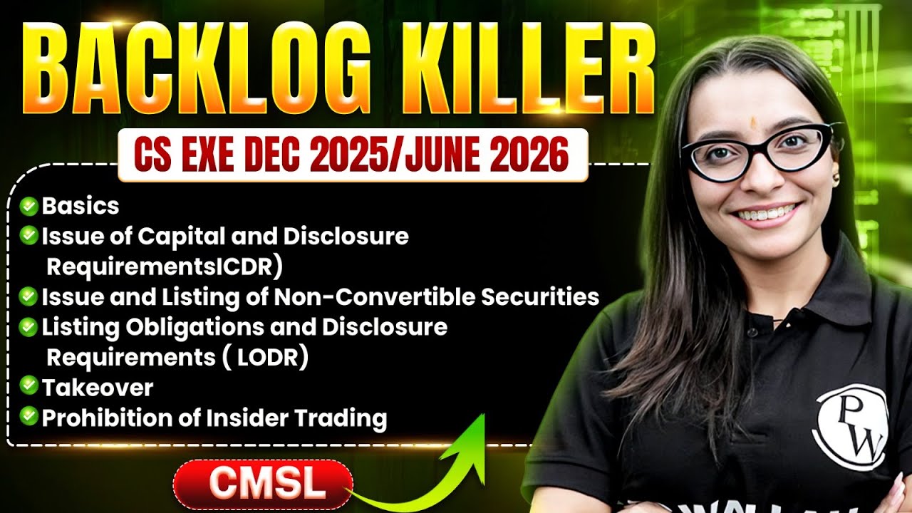 Takeover & Insider Trading Basics | CS Executive Dec 2025 / June 2026 l Backlog Killer Marathon 🔥