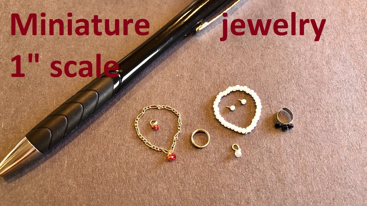 Jewelry in miniature for a dollhouse