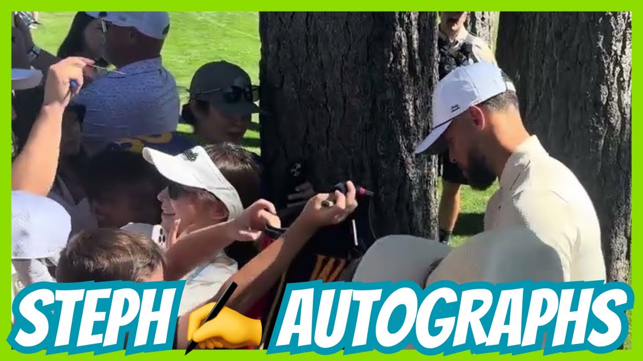 Steph Curry UP-CLOSE 8th-9th holes+autographs ✍️Thu practice round, American Century Championship ⛳️