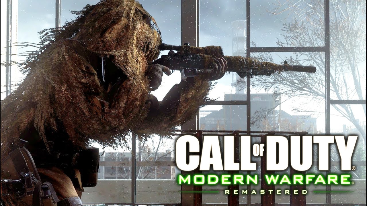 Call of Duty 4 Modern Warfare Remastered: Blackout Sniper Mission Gameplay Veteran