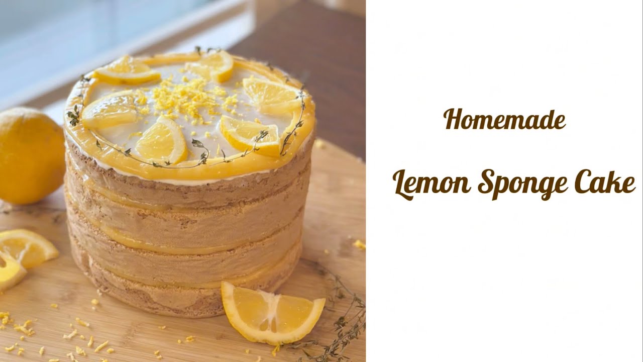 Moist & Airy Lemon Sponge Cake – Beginner Friendly!