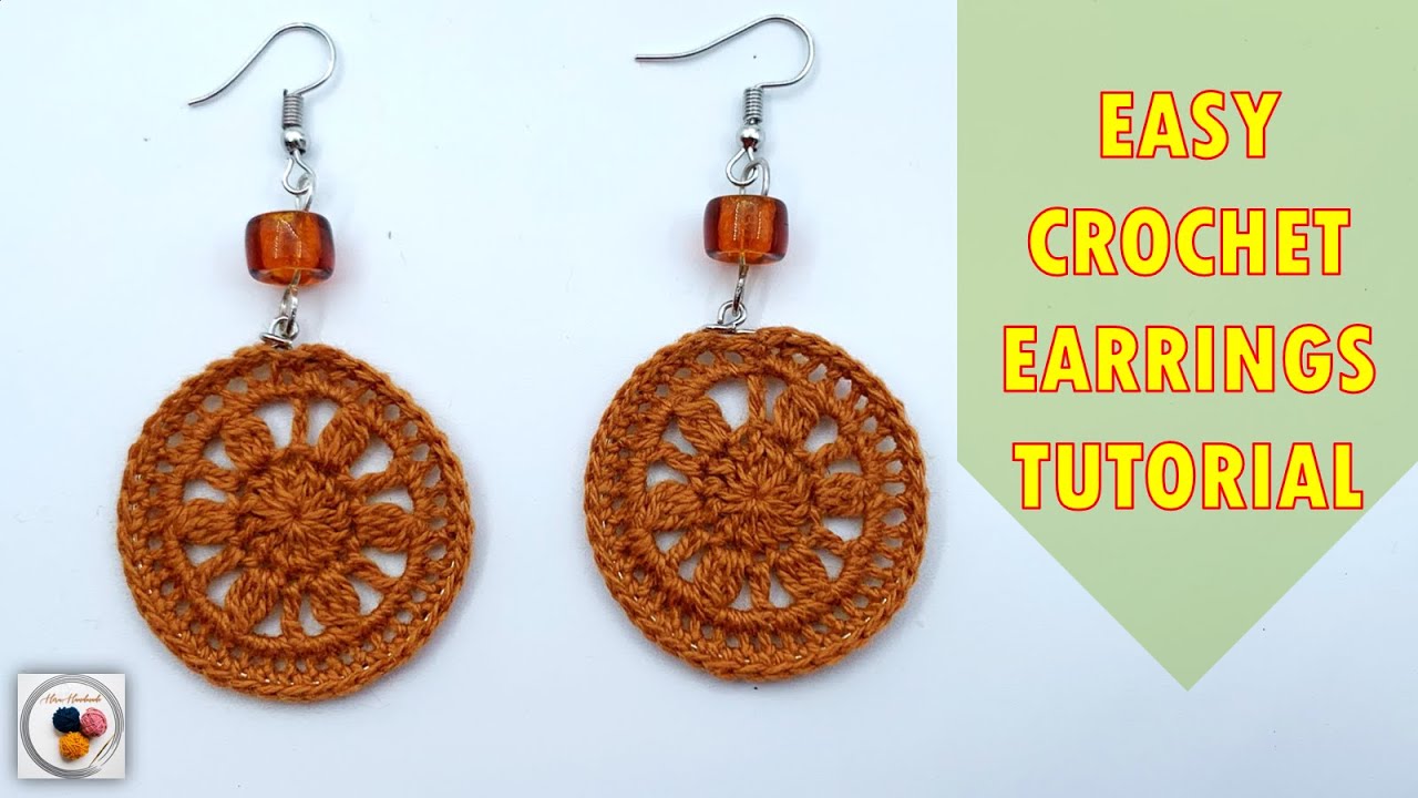Easy Crochet Hoop Earrings Tutorial for Beginners | Quick DIY Jewelry Project
