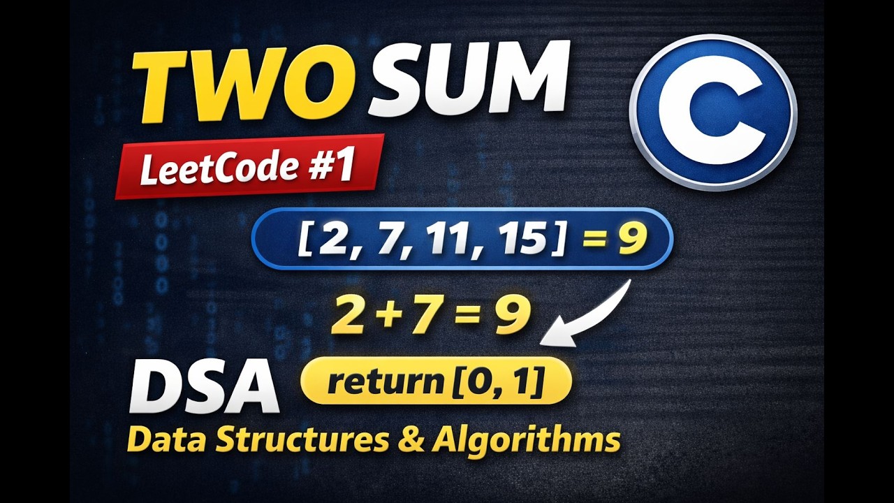 Two Sum | LeetCode Problem 1 | C Language | Step by Step Explanation