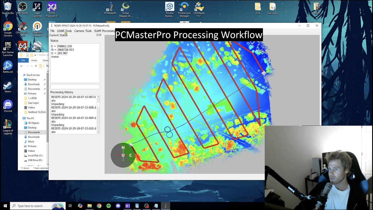 RESEPI LiDAR: How to Process in PCMasterPro