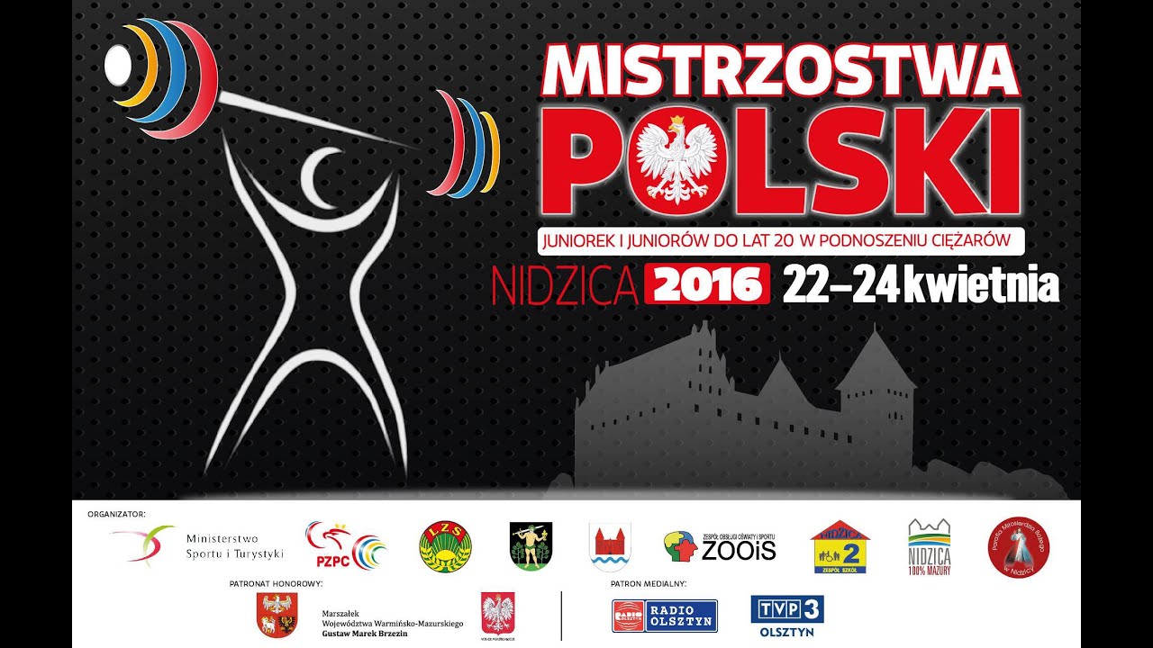 MISTRZOSTWA POLSKIJ.iJ. DO LAT 20 W PODNOSZENIU CIĘŻARÓW PZPC – transmisja na żywo