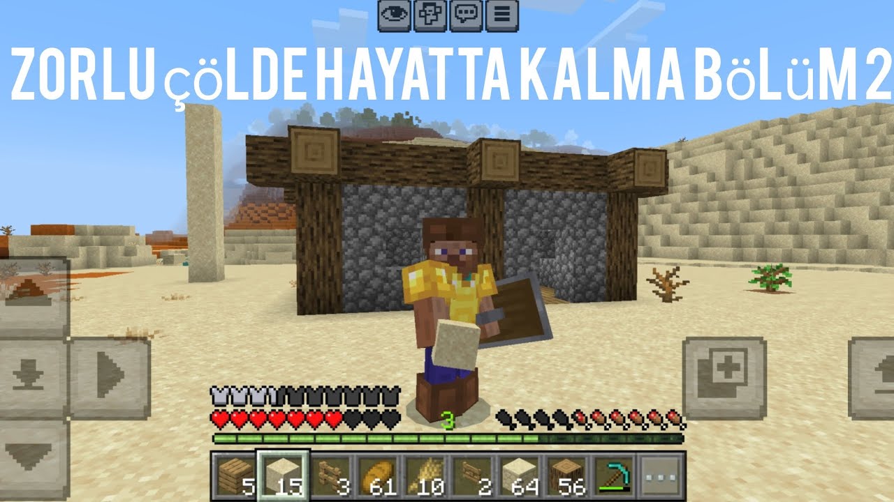 Minecraft zorlu çölde hayatta kalma bölüm 2 