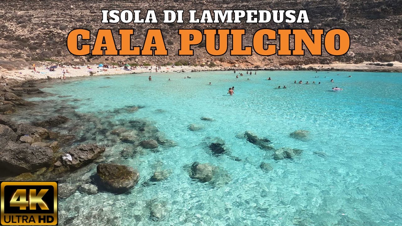 Cala Pulcino 🐡 Lampedusa 🐚 Trekking e Snorkeling tra Saraghi, Cefali e Cernie [4k]