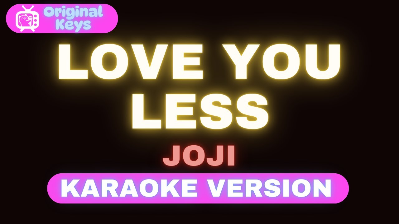 Love You Less – Joji (Karaoke Version)