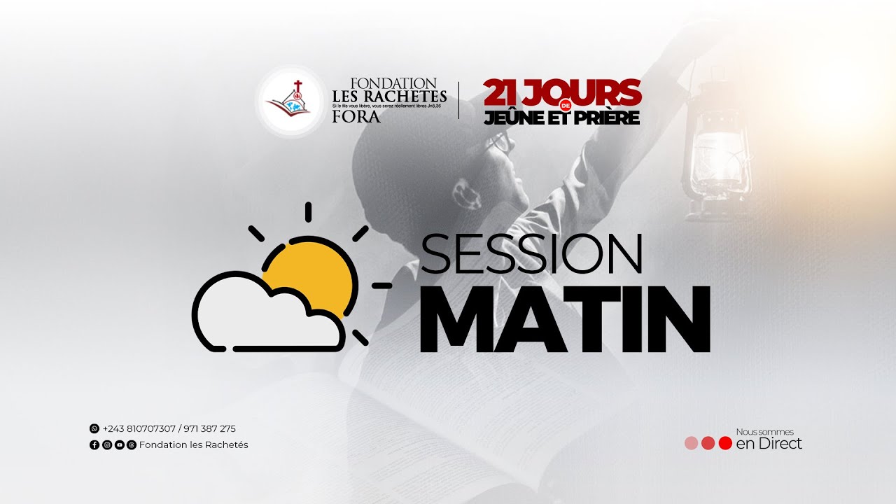 🔴[Live] 21 Jours de jeûne et prière Jour 3 | Session Matin | 03.02.2026 avec Maman Bénie Célébrée