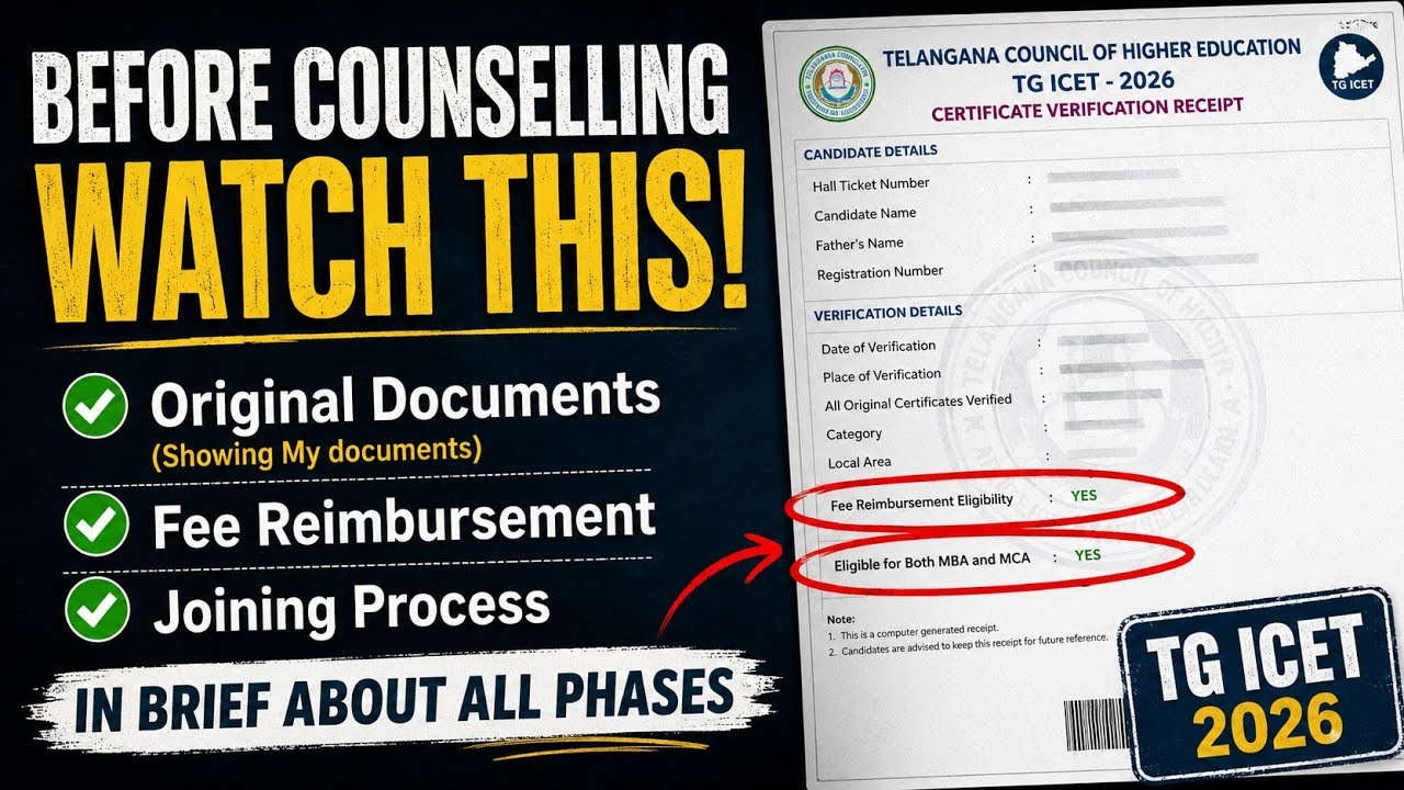 TG ICET 2026 Complete Certificate Verification Process | Explained With My Real Documents | #icet