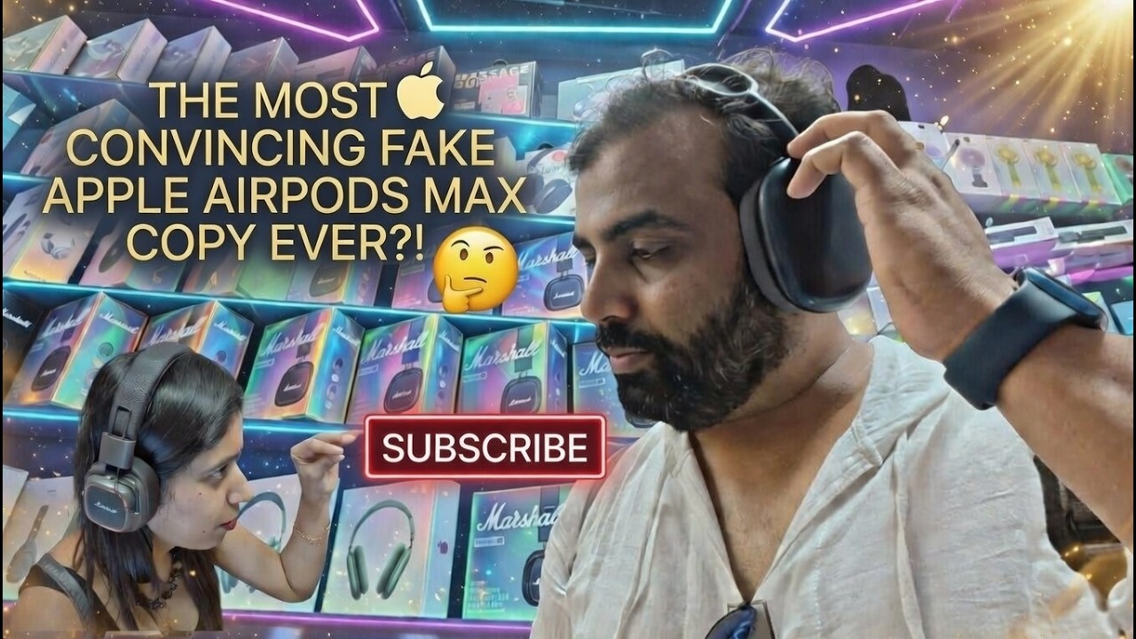 SCAM or Genius Dupe?? $50 FAKE AirPods Max in #bangkokthailand #shoppingvlog #apple #airpods #travel