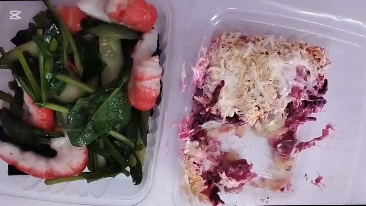 ASMR Eating Globus Salads | Shrimp Salad & Dressed Herring 🍤🥗 АСМР Салаты из Глобуса