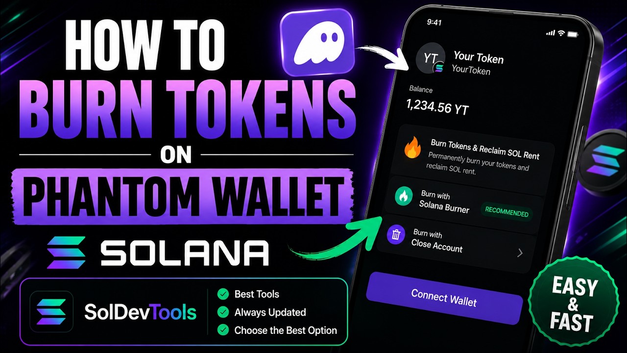 How to Burn Tokens on Phantom Wallet - Solana (Meme Coin/LP Token)
