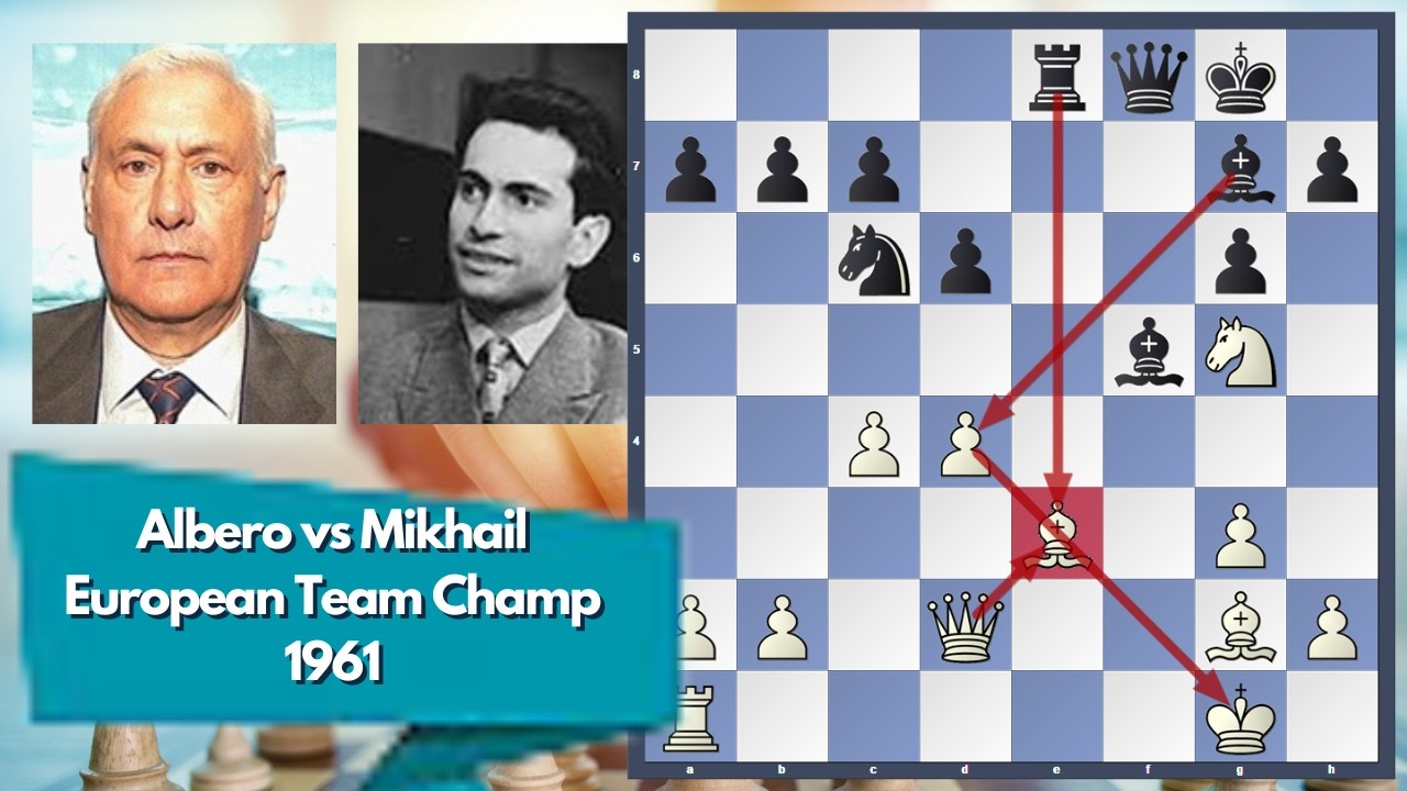 Crazy Combination || Albero vs Mikhail Tal || European Team Championship 1961