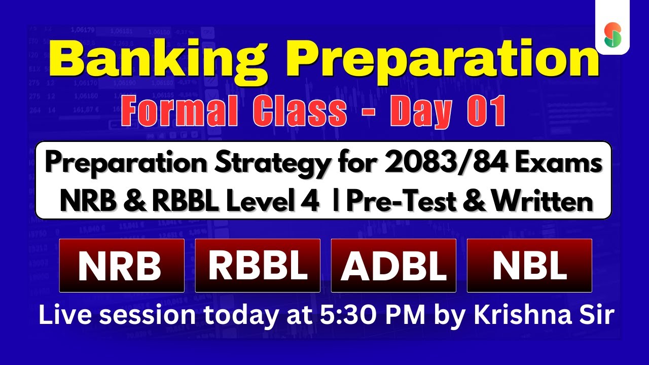 Formal Class - Day 01 | Banking Preparation | Pre-Test & Written paper | #nrb #banking #rbbl
