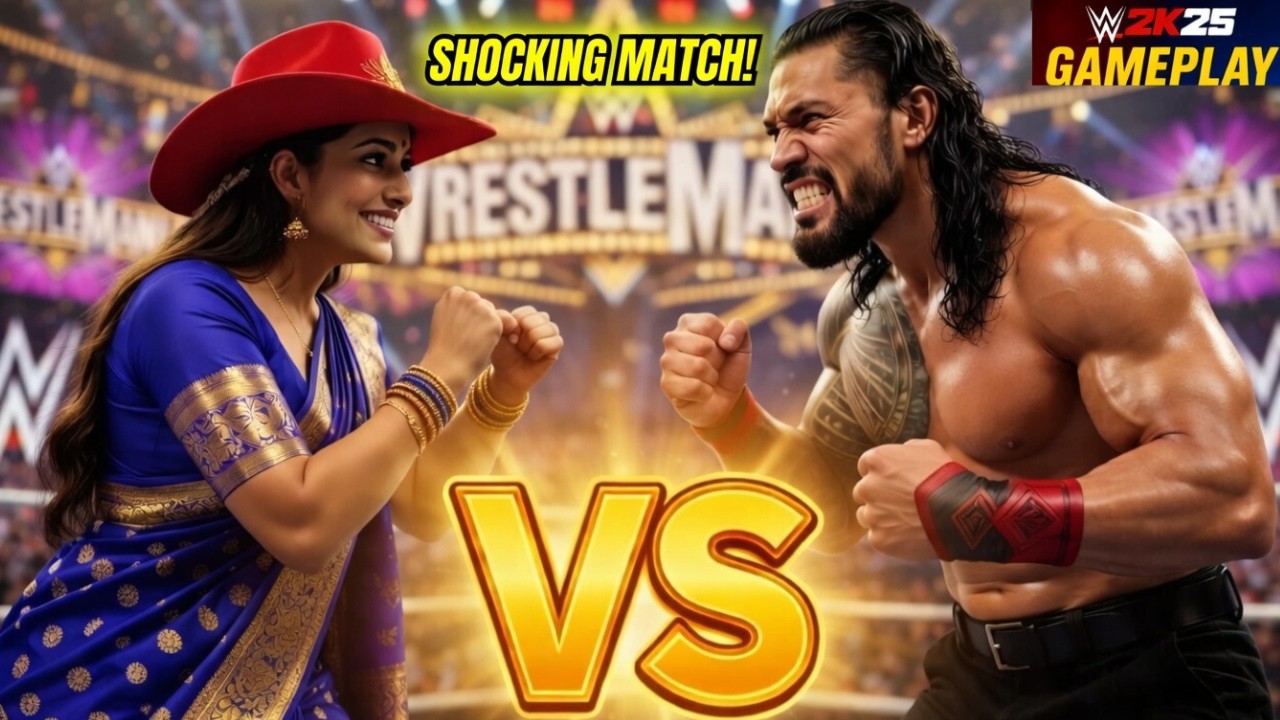 👑Роман Рейнс против Сонали 😱 Эпический межгендерный матч Iron Man | Геймплей WWE 2K25