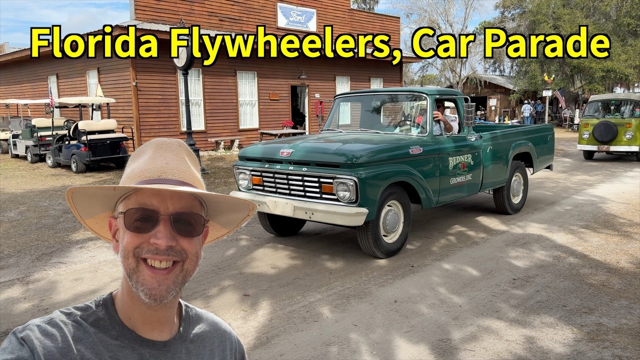 Antique Car Parade! 😎 Florida flywheelers tractor show 🤠