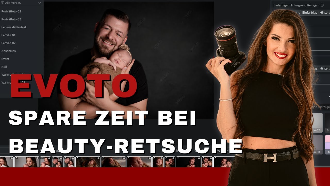 Schnelle Beauty-Retusche mit Evoto - komplette Bildbearbeitung Tutorial Deutsch | Fotograf