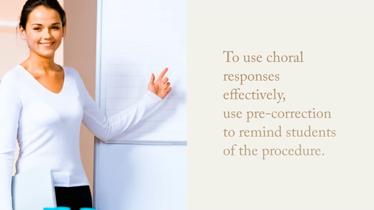 Classroom Management: Opportunities to Respond