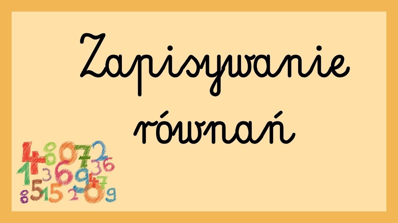 Zapisywanie równań