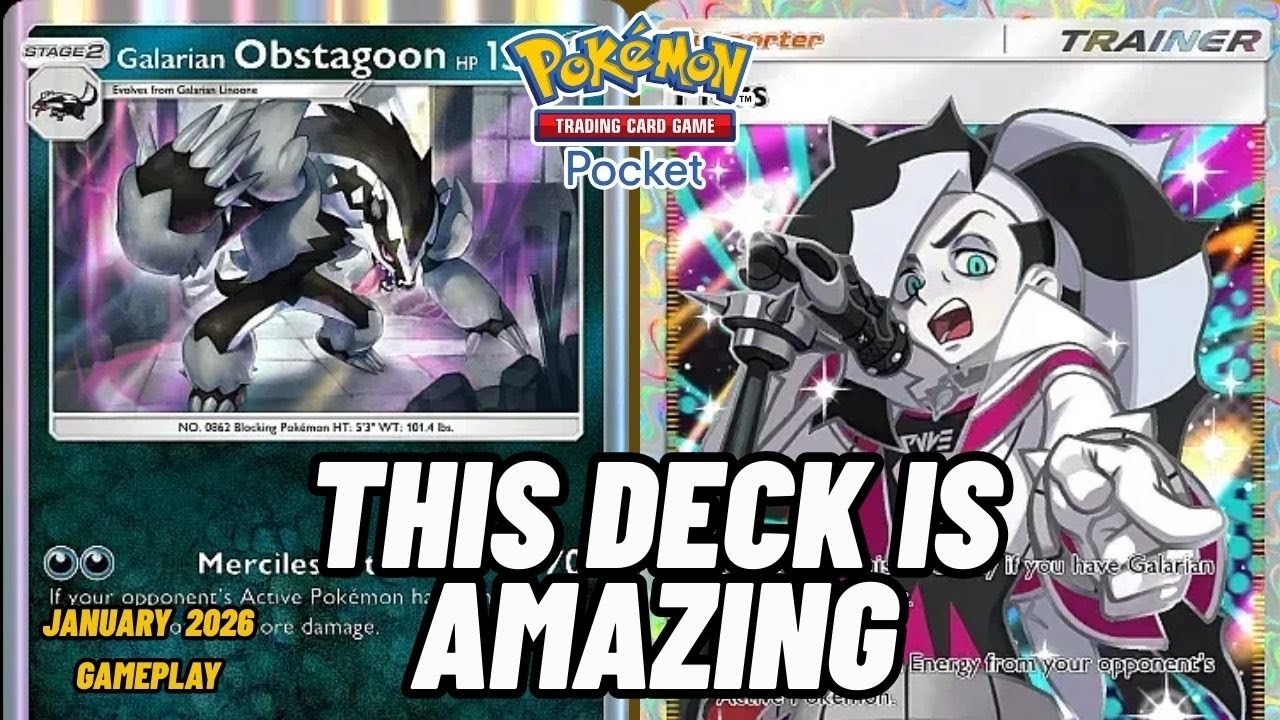 Midnight Riot! GALARIAN OBSTAGOON & MEGA ABSOL ex Overrun the Arena! | Pokemon TCG Pocket Gameplay