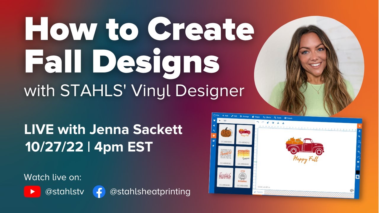 Print on Demand: How to Create Fall Designs and Social Media Mockups | LIVE with Jenna Sackett