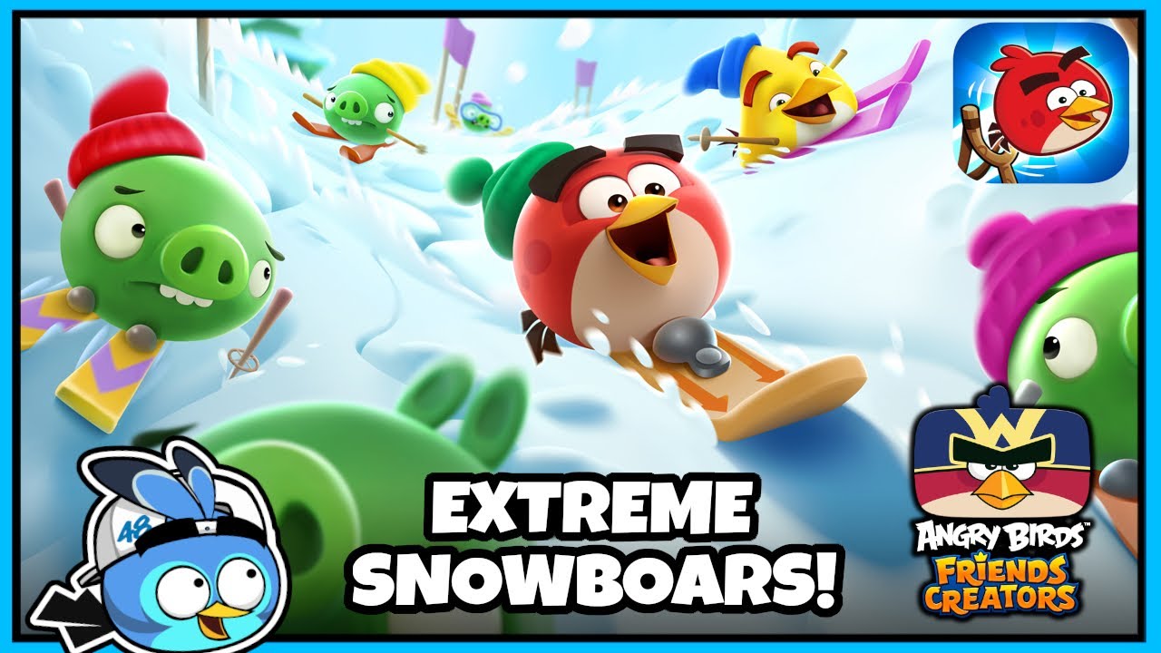 Игровой процесс турнира по экстремальным сноубордам Angry Birds Friends! 🏂