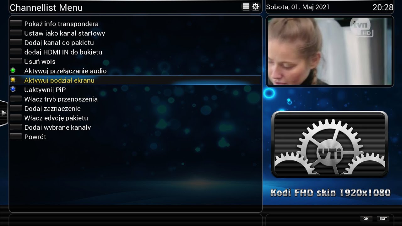 Vu+ duo 4k SE - Podział ekranu i PiP