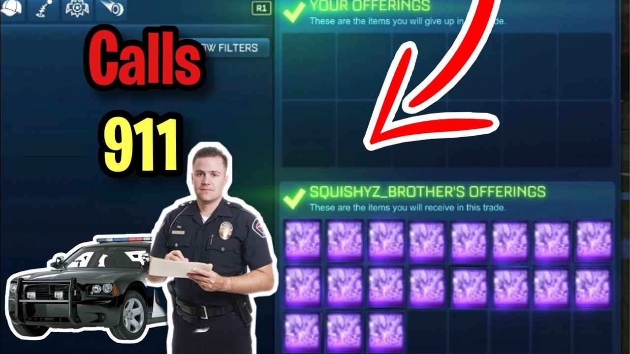 Little Kid Calls 911 on ME After he Scams Himself! (Scammer Gets Scammed) Rocket League