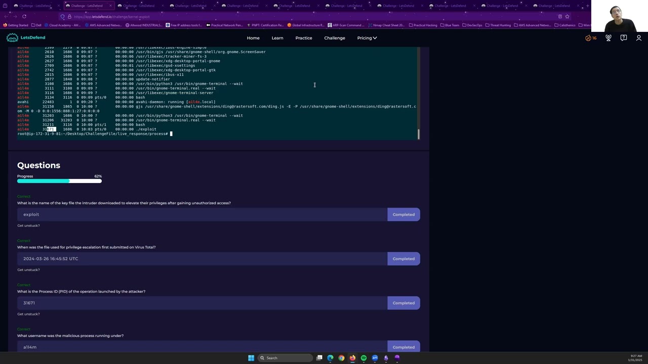 Let's Defend Challenge: Kernel Exploit  | Difficulty (Easy)