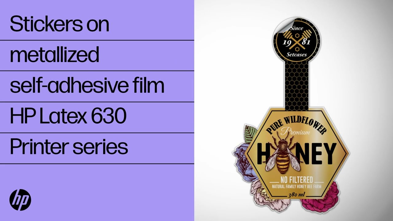 How to produce color stickers on metallic substrate with white inks - HP latex