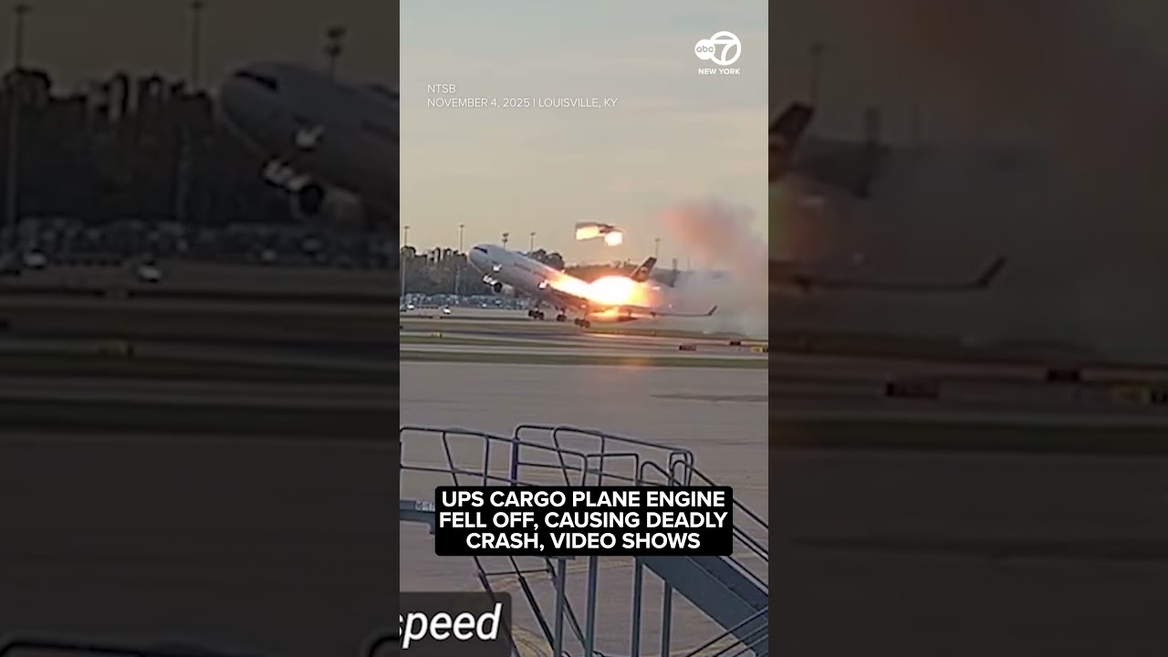 UPS cargo plane engine fell off, causing deadly crash, video shows