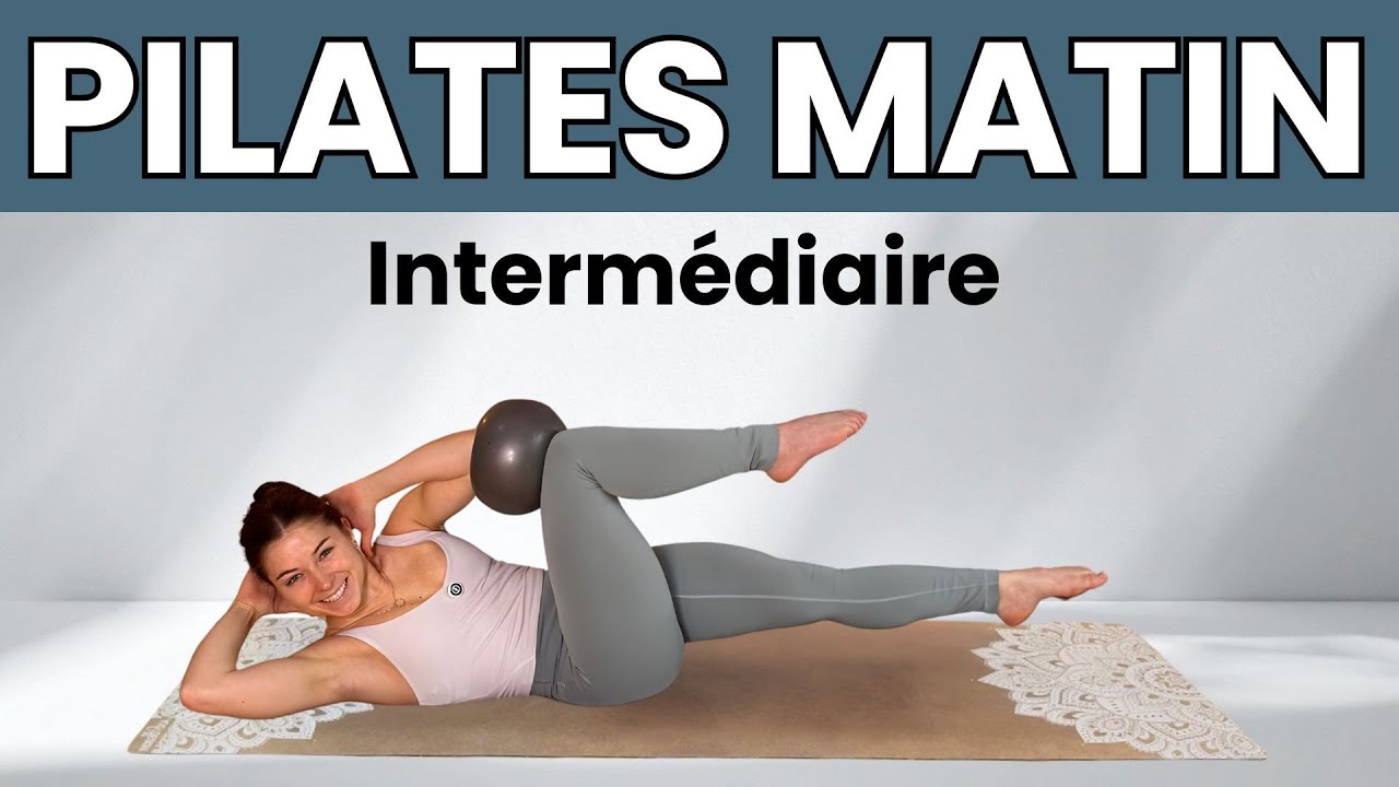 Pilates du matin | Entraînement Abdos Fessiers avec ballon (intermédiaire)