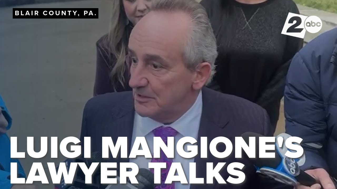 Luigi Mangione's lawyer, Thomas M. Dickey, speaks outside the courthouse