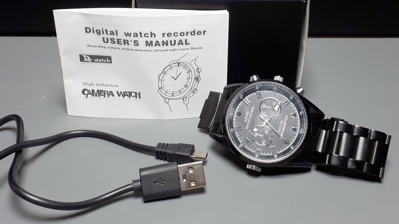 Hidden video voice spy camera 1080p mechanical face watch from Aliexpress covert review