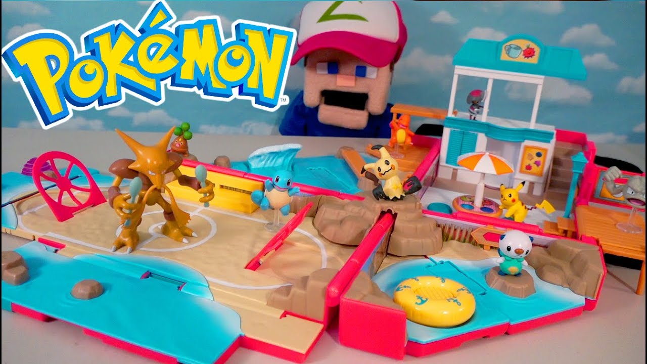 Pokemon BEACH Battle Stadium Arena Battle Carry Case Playset! 2024