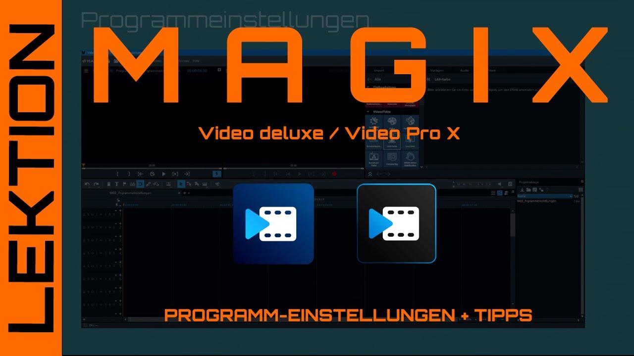 MAGIX Video - Programmeinstellungen im Detail und Tipps