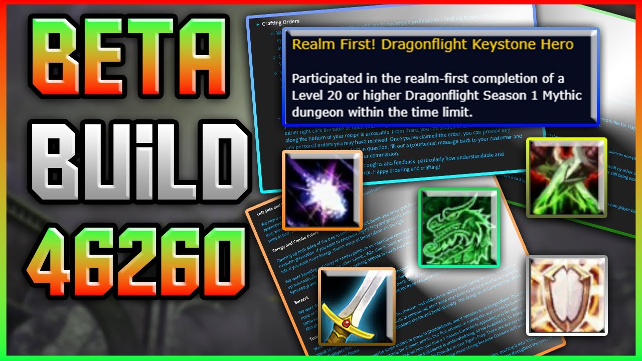 Dragonflight Beta: Balance Tuning - Crafting Orders Soon & New Realm First Achievement