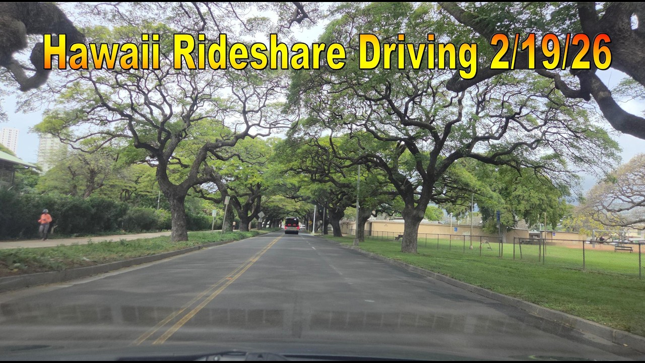 Hawaii Rideshare Driving 2/19/26 in Honolulu, Oahu, Hawaii