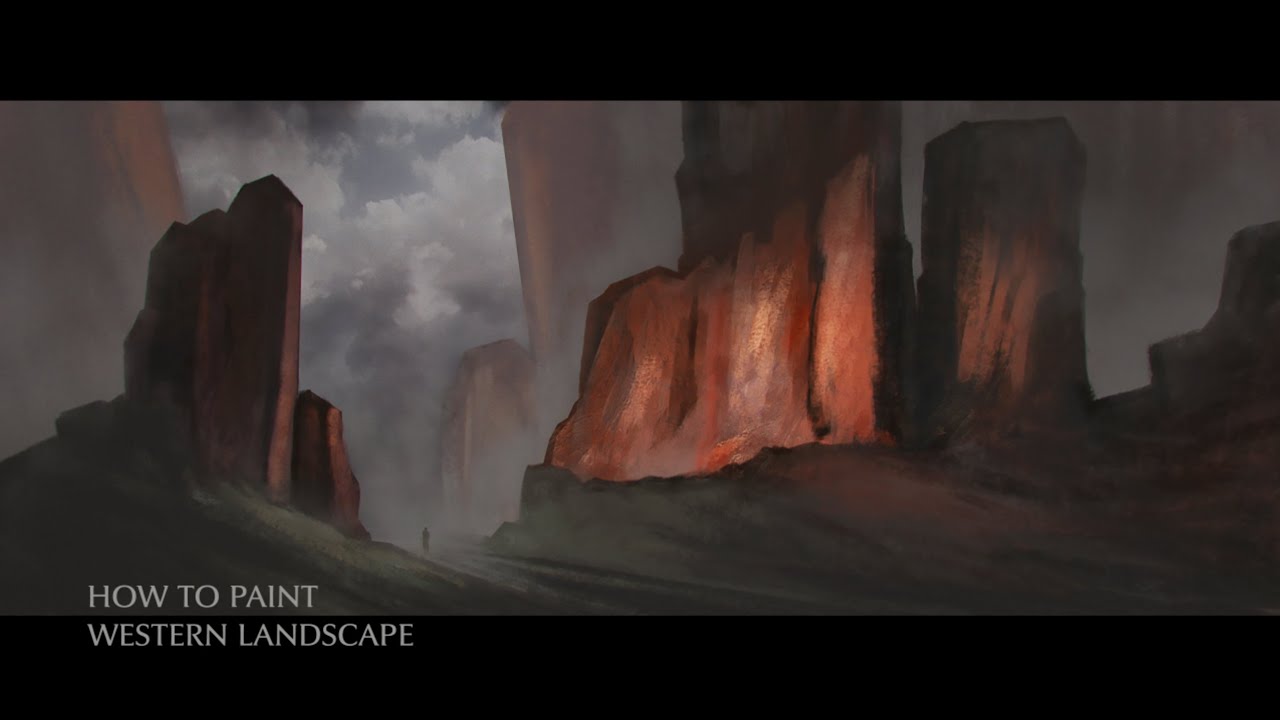 Photoshop CC 2020 | How to paint Western Landscape | Concept Art Process
