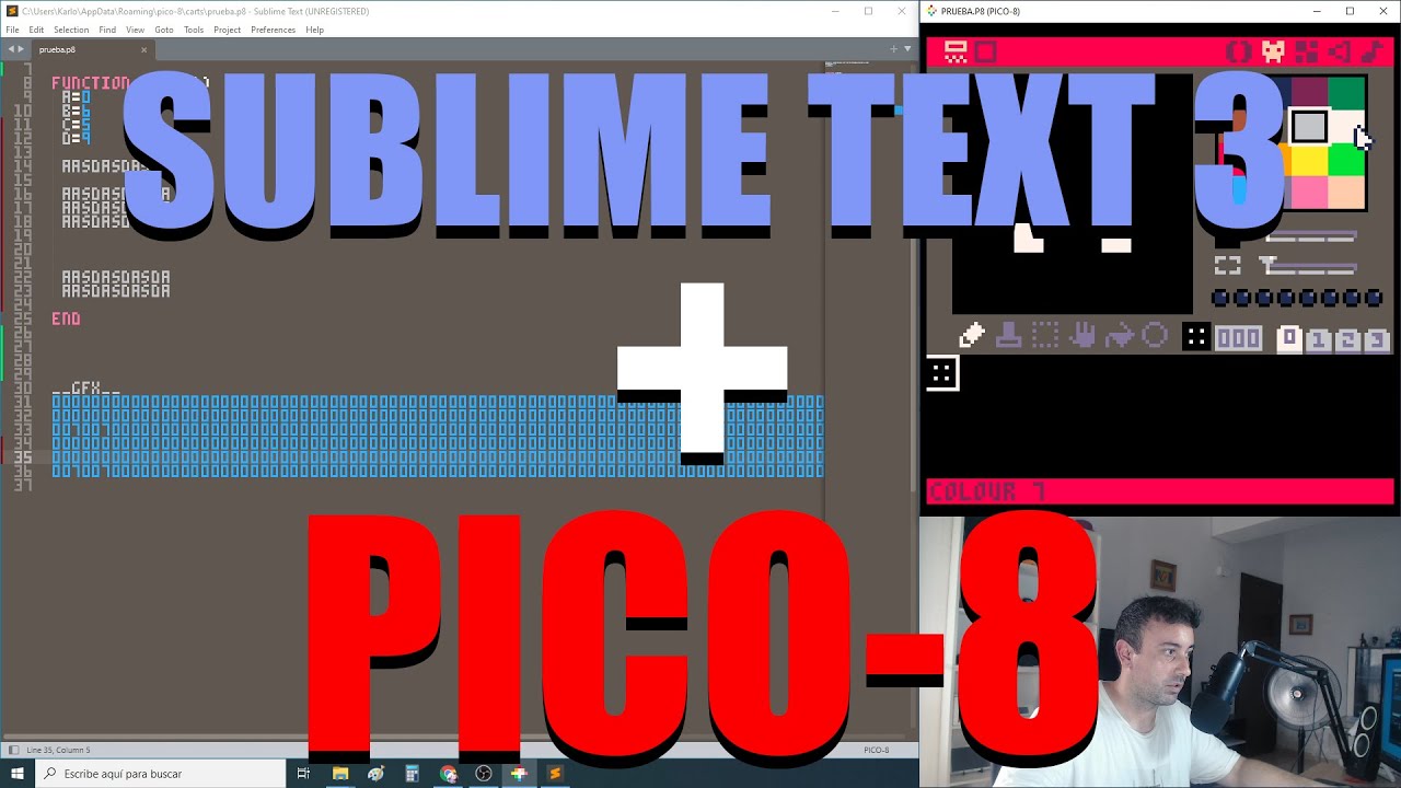 PICO-8 Usar editor de código externo Sublime Text 3