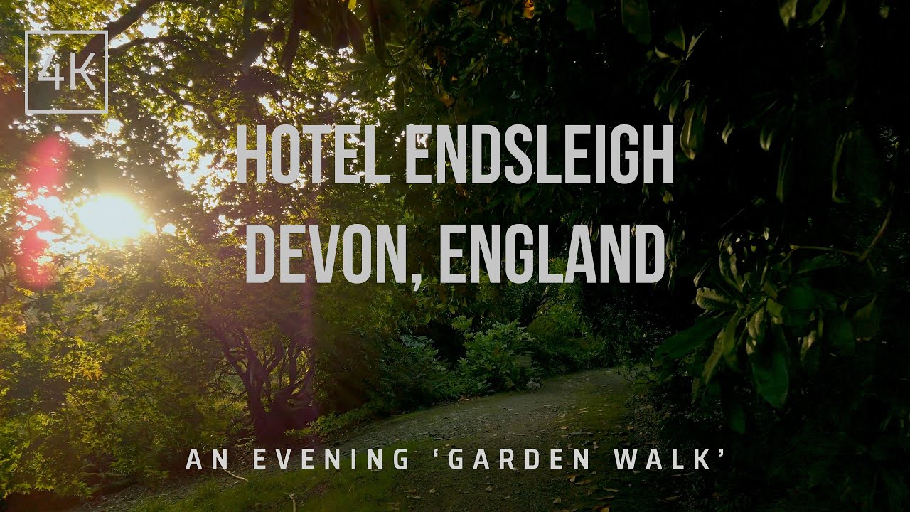 Devon, England, UK | Garden Walk at Hotel Endsleigh | 4K Walking Experience with Binaural Sound