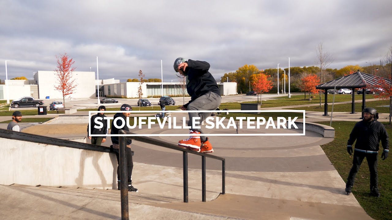 Aggressive Inline Skating at Stouffville Skate Park With DRONE| 4K
