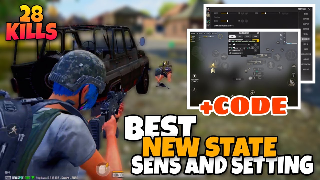 Best Pubg New State Sensitivity Code And control Settings 🔥 iPad Air 4 Handcam Pubg New State