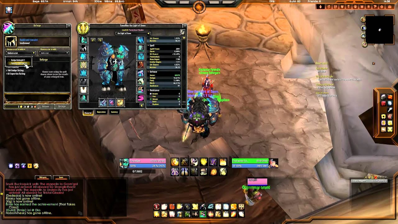▶ World of Warcraft - Prot Paladin Reforging (Mastery) - TGN.TV