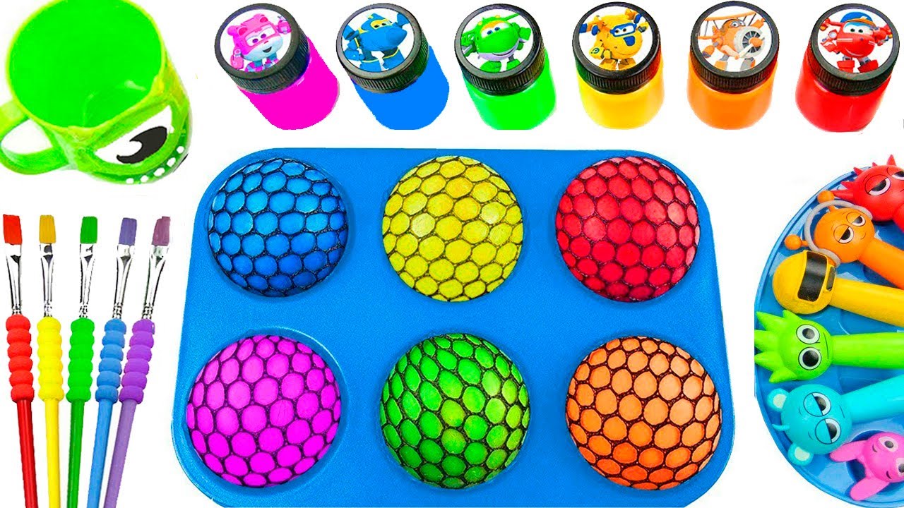 Satisfying Video l DIY How To Make Funny Rainbow Slime Races Through Ice Molds with ASMR Sounds